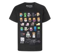 Minecraft Jungen kurzärmligen T-Shirt Schwarz T-Shirt (12-13 Years)