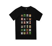 Minecraft Jungen Minecraft kurzärmligen T-Shirt schwarz - midnight black, Size 164 (14-15Jahre)