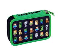 Single pencil case without Equipment, 2 Flaps, MINECRAFT