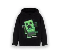 Minecraft Kapuzenpullover für Jungen Sprites und Creeper Motiv Optionen | Schwarzer Grafik Hoodie für Kinder und Jugendliche | Steve, Skelett, Zombie Black Creeper 11-12 Jahre