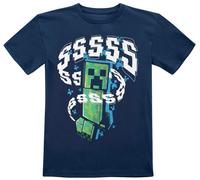 Minecraft Kids - Creeper T-Shirt dunkelblau in 116