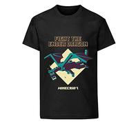 Minecraft Kids - Ender Dragon Unisex T-Shirt schwarz 128 100% Baumwolle Fan-Merch, Gaming