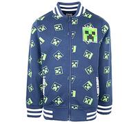 Minecraft - Kinder Kleidung Hoodie Zip Up Baseball Jacke/Sweatshirt mit Reißverschluss - Alter 7/8