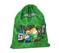 Minecraft Kinder Turnbeutel Gymsack Sporttasche Steve & Alex Grün
