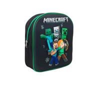 MINECRAFT - Kindergartenrucksack mit hartem Schild 3D - 30 × 25 × 10 cm - offizielles Lizenzprodukt - perfekt für Kindergarten, Kindergarten, Freizeit - Geschenkidee [schwarz]