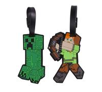 Minecraft Kofferanhänger aus Silikon, 2er Set für Taschen, Koffer und Reisen