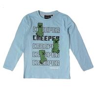 Minecraft Langarmshirt Creeper (blau, 152)