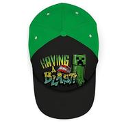 Minecraft Light Green Baseball Cap for Kids, Summer Sun Protection Polyester Hat, Breathable Cap for Kids Gift Sports