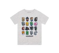 Minecraft Mini Mobs T Shirt, Kinder, 104-182, Heather Grey, Offizielle Handelsware
