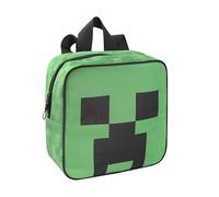 MINECRAFT - Mini-Rucksack mit gepolsterten und verstellbaren Schultergurten, Fach und Fronttasche mit Reißverschluss - Kindergartenrucksack, 26 x 26 x 11 cm - Grün