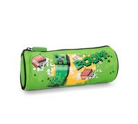 MINECRAFT Offizielles Minecraft-Federmäppchen für die Schule, leicht und kompakt, einfach zu tragen und im Rucksack zu verstauen, mit praktischem Reißverschluss, 22 x 8 cm, Grün und Schwarz,