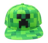 Minecraft Pixel Creeper Jungen Snapback Hat Cap New Licensed Green, Grün , Einheitsgröße