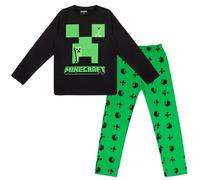 Minecraft Pyjama, Schlafanzug mit Creeper Motiv, Junge, Gr. 134