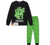 Minecraft Pyjama, Schlafanzug mit Creeper Motiv, Junge, Größe 140