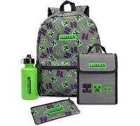Minecraft Rucksack Set Kids 4 Stück Bösewichte Lunchbox Wasserflasche