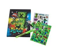 Minecraft Schreibwarenset für Jungen, bestehend aus Notizbuch, Aufklebern, Stift, Schloss und Schlüsseln, Geschenk für Kinder