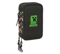 Safta Minecraft 12.5x19.5x5.5 Cm Triple Mäppchen One Size Multicolor