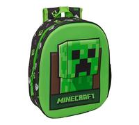 Minecraft Schulrucksack mit 3D-Design, ideal für Kinder verschiedener Altersgruppen, bequem und vielseitig, Qualität und Widerstandsfähigkeit, 27 x 10 x 33 cm
