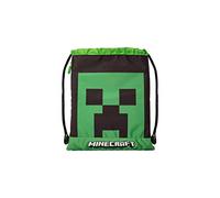 MINECRAFT - Schulrucksack, Unisex-Sporttasche für Kinder und Jugendliche mit Schultergurten gegen Erstickung mit Reißverschluss, Farbe Grün - Offiziell, Creeper, Taglia unica, Casual
