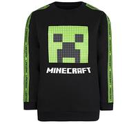 Minecraft - Schwarzes Sweatshirt Geschenke für Jungen Pyjamas - Gaming Merchandise Geburtstag Spiel Tshirt Fanartikel - Alter 11/12