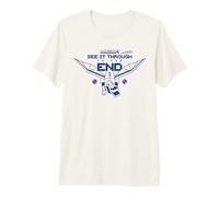 Minecraft See It Through to The End Ender Dragon Line Art Premium T-Shirt