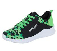 Minecraft-Sneaker für Kinder Schwarz/Grün 2 UK