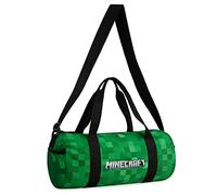 Minecraft Sporttasche Kinder Reisetasche Jungen Sportbeutel Mädchen Umhängetasche Teenager mit verstellbarem Schulterriemen (Grün, 41x18x19cm)