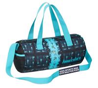 Minecraft Sporttasche Kinder Reisetasche Jungen Sportbeutel Mädchen Umhängetasche Teenager mit verstellbarem Schulterriemen (Blau, 41x18x19cm)