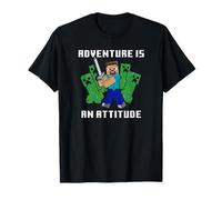 Minecraft Steve Fights Creepers Adventure T-Shirt