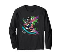 Minecraft Steve In Paint Brush Strokes Background Art Style Langarmshirt