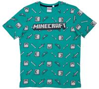 Minecraft T-Shirt Drop Top grün/grau Größe 128