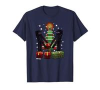 Minecraft T-Shirt für Erwachsene und Kinder, Unisex, Kurzarm, Multicolored, Größe S, Klassische Passform, Weihnachten, Enderman