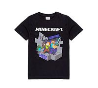 Minecraft T-Shirt Jungen Alex Steve Sword Black Spiel Kurzarm Top 13-14 Jahre