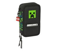 Minecraft TNT Schulmäppchen mit 37 Utensilien, Kinderetui, ideal für Kinder von 5 bis 14 Jahren, bequem und vielseitig, Qualität und Widerstandsfähigkeit, 12,5 x 5,5 x 19,5 cm, bunt, M, Casual