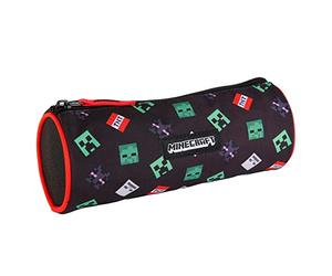 Minecraft TNT - ToyBags - Gamer Case - zylindrisches Design - Federmäppchen mit 1 Fach - innen gefüttert und mit Reißverschluss - 8 x 22 x 8 cm, bunt, Mediano, Minecraft TNT Schulmäppchen