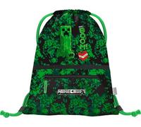 Minecraft Turnbeutel für Jungen mit Reißverschlusstasche - Schuhbeutel für Kinder - Schule und Kindergarten Sportbeutel - Kinderbeutel für Sport (Minecraft Boom)