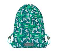 Minecraft Turnbeutel für Kinder - Sportbeutel Mädchen Jungen - Schuhbeutel für Schule, Sport Turnsackerl (Silver Creeper)