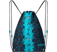 Minecraft Turnbeutel Kinder, Drawstring Bag Beutel Rucksack Kinder mit Kordeln - Gamer Geschenke für Jungs (Blau/Schwarz)