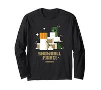 Minecraft Weihnachten Snowball Fight! Snow Golem VS Creeper Langarmshirt
