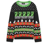 Minecraft Weihnachtspullover Jungen, Creeper Sweatshirt, Pullover Kinder Teenagers (Schwarz, 9-10 Jahre)
