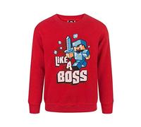 Minecraft Wie ein Chef Steve Jungen Red Langarm-Sweatshirt Jumper