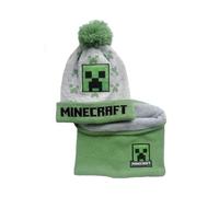 Minecraft Winterset Mütze und Schal (grün, 54)