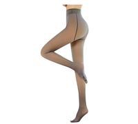 Minenany Strumpfhosen Damen Strümpfe Winter Plüsch Abnehmen Durchscheinend Warm Fleece Pantyhose Wärmende Thermostrumpfhose Verdickte Leggings