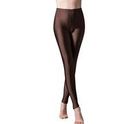Minetom Damen Mädchen Leggings Tanz Leggings Slim Fit Fitnesshose Skinny Stretch Elastisch Sport Training Fitness Yoga Hosen Kaffee S
