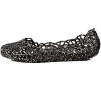 Minetom Damen Sandalen Bird-Nest Weich Plastik Jelly Schuhe Hohl Flach Gelee Ballett Shoes Sommer Mode Casual Süßer Schwarz EU 37