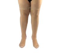 Mingnos Overkness Halterlose Strümpfe für Damen XXL Sexy Strapsstrümpfe Große Größen Thigh Highs Socken Spitze Kniestrümpfe Nylonstrümpfe mit Silicone Hautfarben