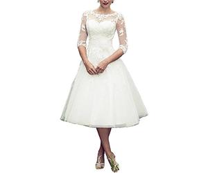 Mingxuerong Hochzeitskleid Kurz Spitze Accessoires Tüll A Linie Brautkleid