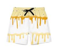 Mini Badehose Herren Boardshorts 1 3XL Knielange Reißverschlusstaschen Plissee Stylische Pants Doppeltem Lockere Jeansshort Enges Jean Radler Trainingsshort Badehoen Innentasche Identic Schmale