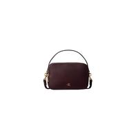 Mini Bag CALVIN KLEIN "CK HARDWARE CAMERA BAG", Damen, Gr. B/H/T: 20cm x 13,5cm x 5,5cm, braun (dunkelrot), Lederimitat, Polyester, Taschen, Handtasche, Henkeltasche, Tragetasche mit CK-Logo (95664258