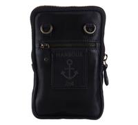 Mini Bag HARBOUR 2ND "Benita", Damen, Gr. B/H/T: 11cm x 16cm x 2cm, blau (navy), Leder, Taschen Mini Bag, Umhängetasche, Schultertasche mit typischen Marken-Anker-Label (13742916-0)